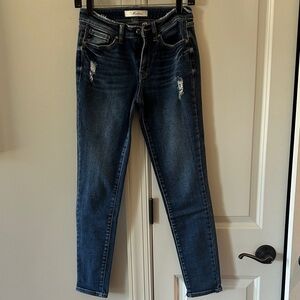 KanCan Distressed Dark Blue Skinny Jeans